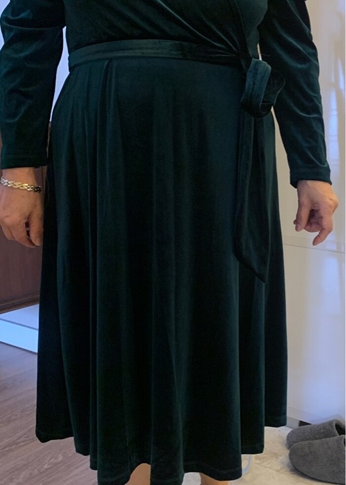 Kadife büyük  beden abiye elbise - Görsel 4