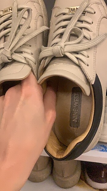 Nine west içi dışı  deri spor ayakkabı snekar - Görsel 5