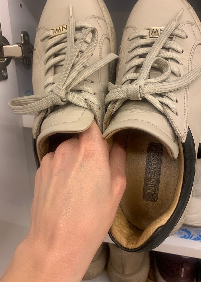 Nine west içi dışı  deri spor ayakkabı snekar - Görsel 4