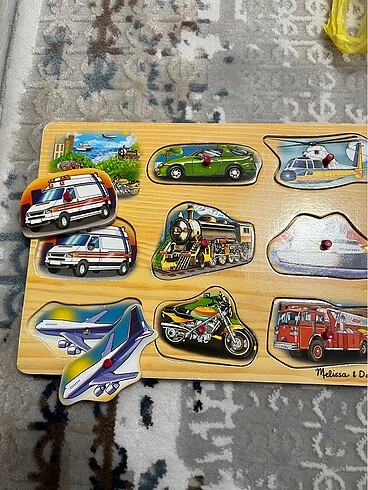 Melissa&doug orijinal sesli taşıtlar yapboz