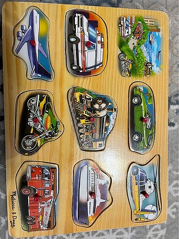 Melissa Melissa&doug orijinal sesli taşıtlar yapboz