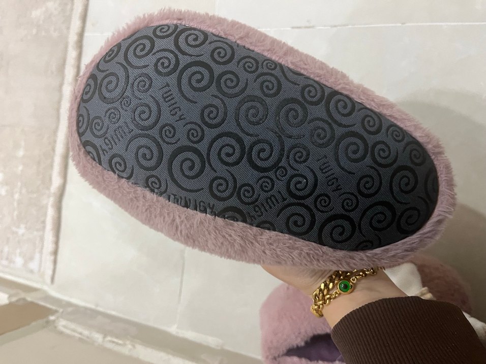 Kızlar için Pembe Kürklü Nakışlı Ev Terliği - Görsel 5