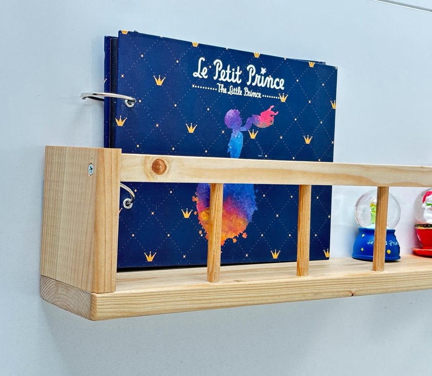 Ahşap Montessori Askılı Raf &Kitaplık - Görsel 2