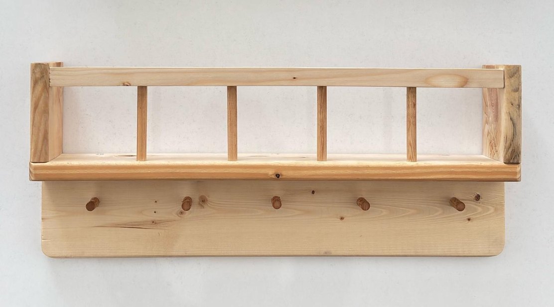 Ahşap Montessori Askılı Raf &Kitaplık - Görsel 5