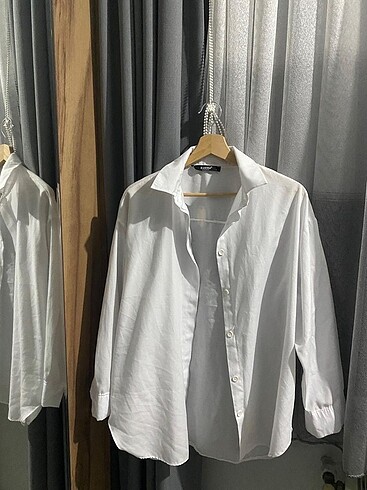 s Beden beyaz Renk Beyaz oversize gömlek basic gömlek