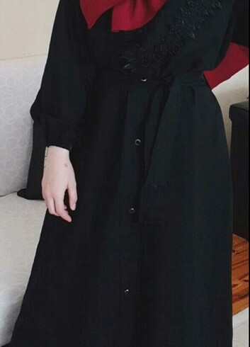 44 Beden siyah Renk Tesettür Elbise