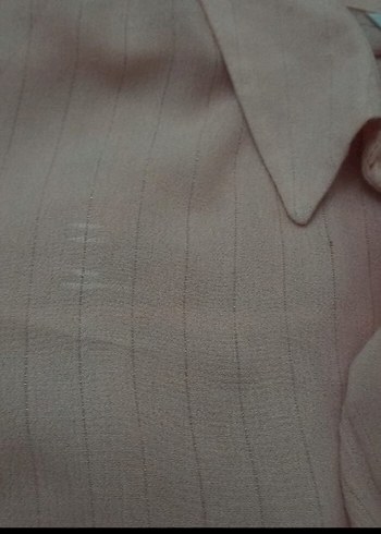 Pembe Uzun Keten Gömlek - Görsel 2