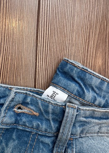 Bol Kesim Midi Boy Mavi Kot Pantolon - Görsel 2