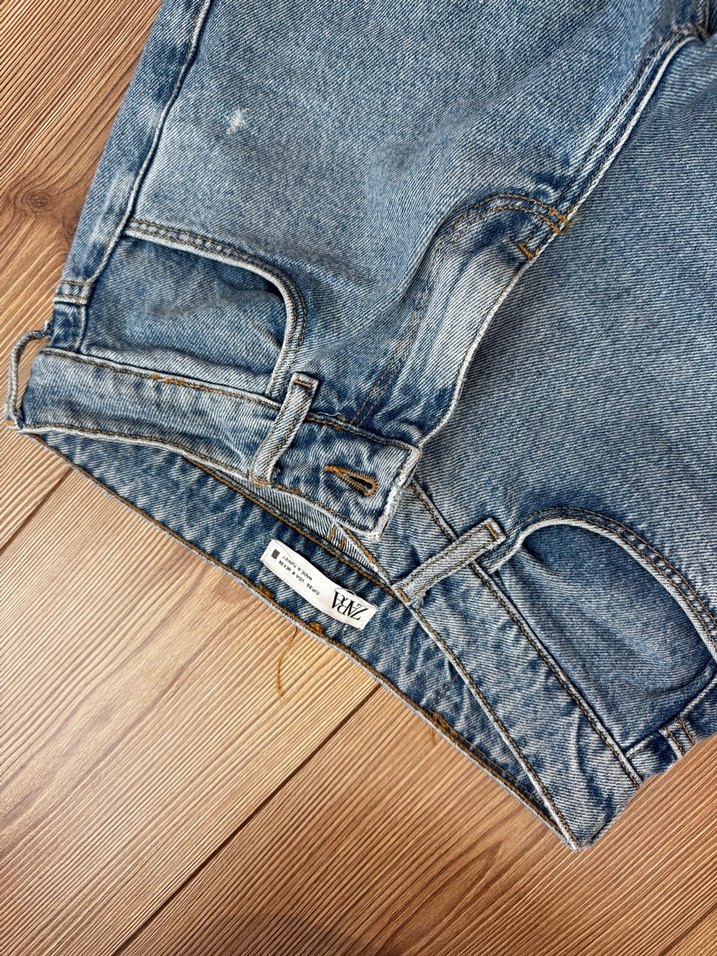 Kadın Gri Bol Kesim Denim Jean kargo - Görsel 2