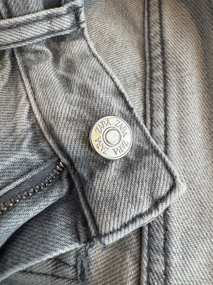 Gri Normal Kesim Kadın Denim Pantolon - Görsel 2