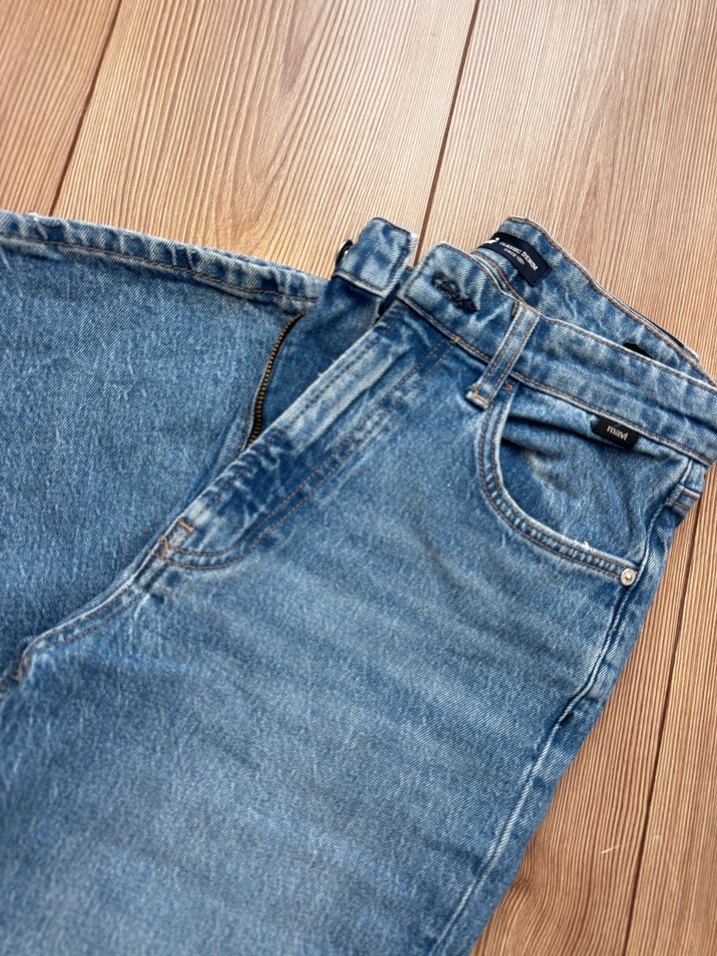 Kadın Mavi Midi Boy Kot Pantolon - Görsel 2