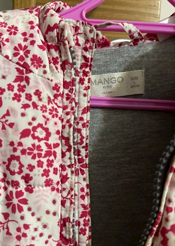 Kız Çocuk Çiçek Desenli Kapüşonlu Yelek - Görsel 2