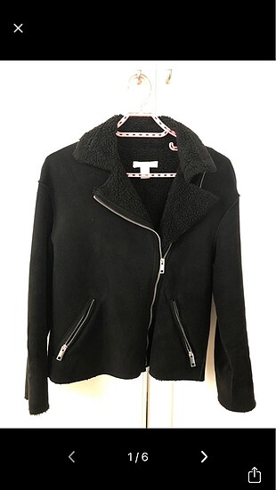 H&M siyah süet mont / ceket