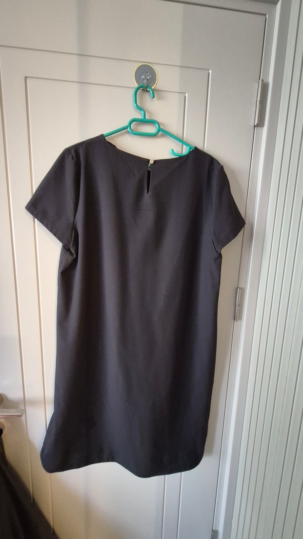 Siyah Basic Hamile Midi Elbise - Görsel 3