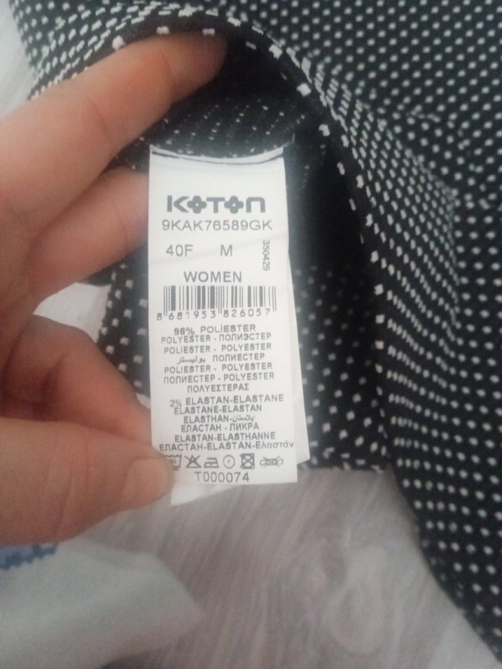 Puantiyeli Siyah Midi Kalem Etek - Görsel 2