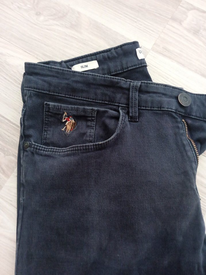Polo Lacivert Regular Fit Denim Erkek Pantolon - Görsel 3