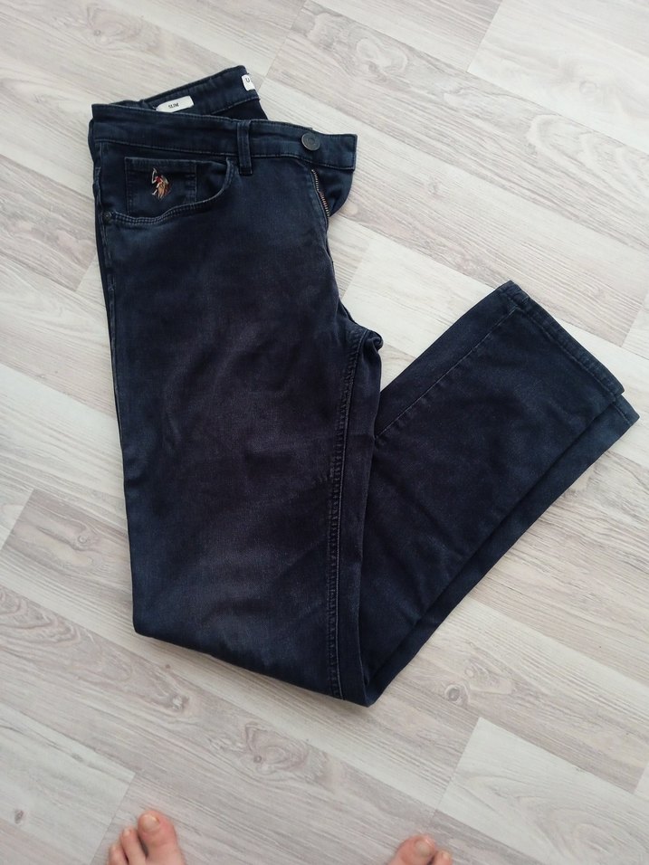 Polo Lacivert Regular Fit Denim Erkek Pantolon - Görsel 4