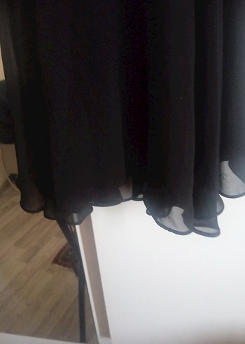 Siyah V Yaka Gotik Abiye Elbise - Görsel 3