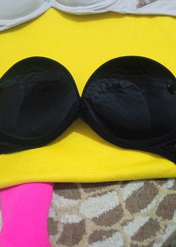 Suwen Siyah Minimalist push-up duble dolgu Midi Sütyen - Görsel 3