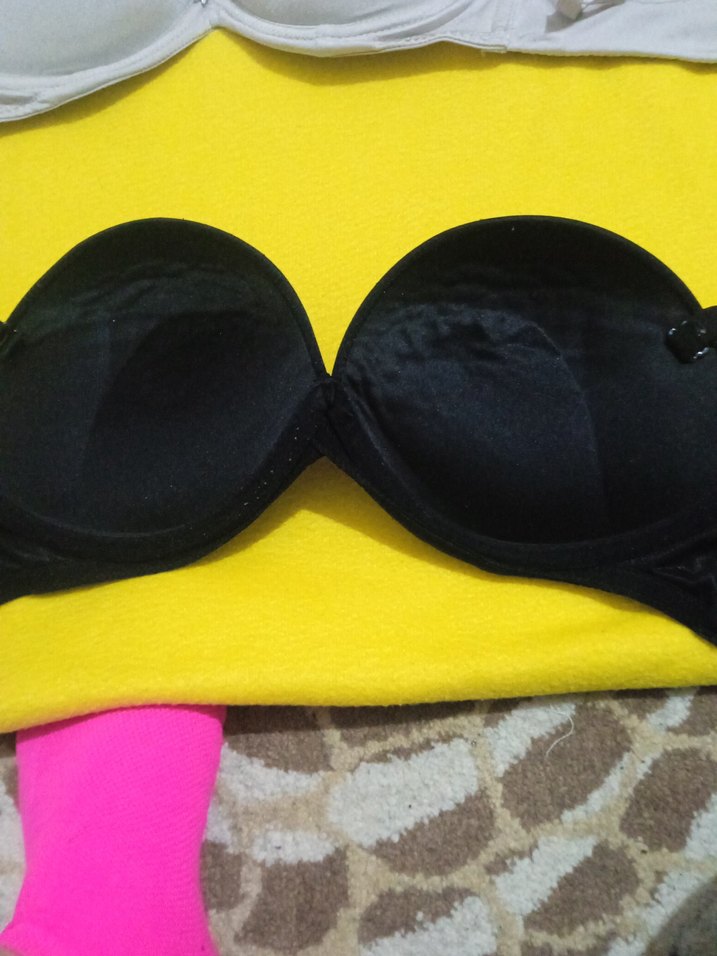 Suwen Siyah Minimalist push-up duble dolgu Midi Sütyen - Görsel 3