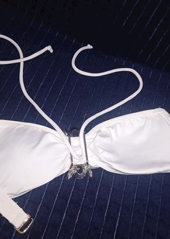 Victoria's Secret Beyaz Payetli Strappy Bikini Üstü - Görsel 4