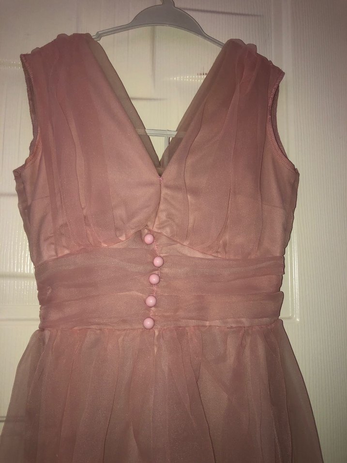 Bej Uzun Tül  Kadın Elbise - Görsel 3