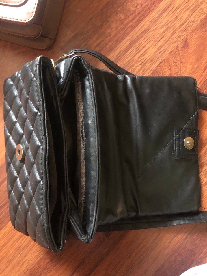 Deri Kapitone Kahverengi Kadın Çanta - Görsel 3