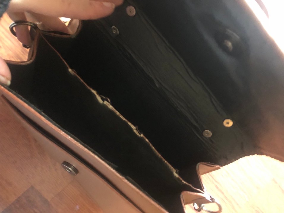 Deri Kapitone Kahverengi Kadın Çanta - Görsel 5