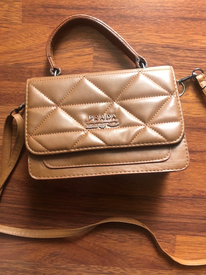 Deri Kapitone Kahverengi Kadın Çanta - Görsel 4