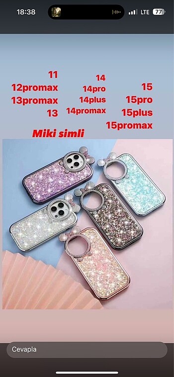 Taşlı telefon kılfı