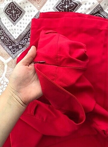 48 Beden kırmızı Renk Kırmızı palazzo pantolon