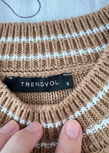 Trendyol & Milla Örgü Bohem Tarz Kadın Süveter Kahverengi