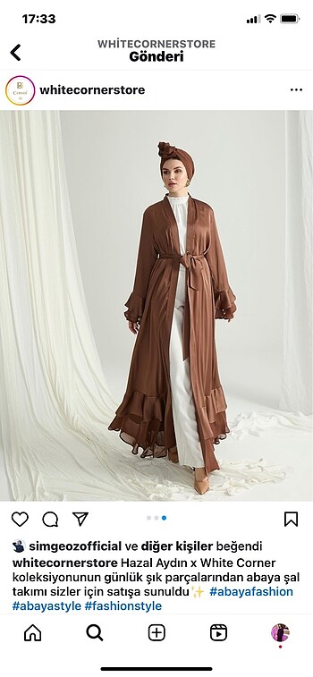Şık saten abaya
