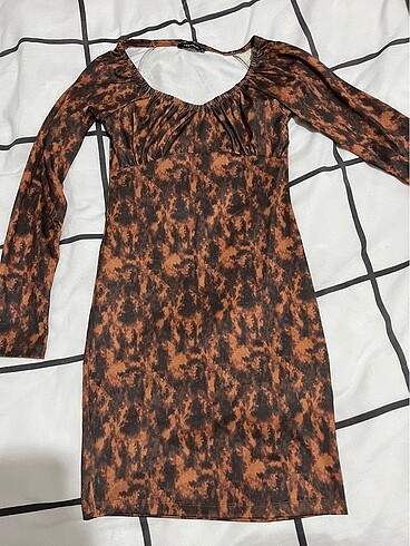 Leopar desen elbise