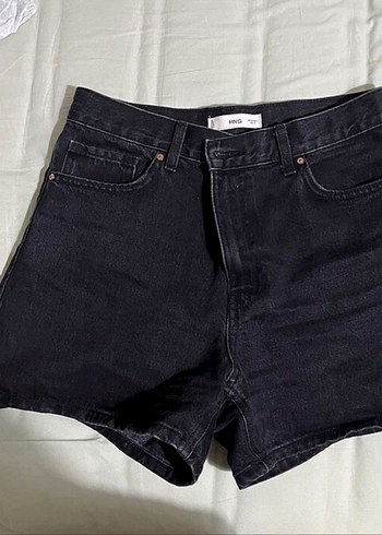 Mango Siyah Bol Kesim mango Mini Kot Şort