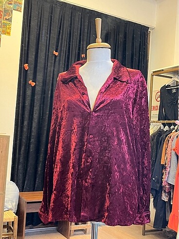 Penti Bordo kadife pijama üstü
