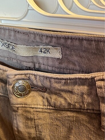 Vintage Love Vintage gri kadife pantolon