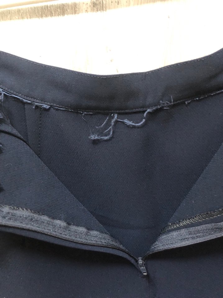 Drapeli Lacivert Midi Etek - Görsel 3