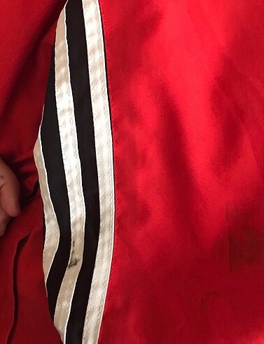 l Beden kırmızı Renk Adidas vintage üç çizgi