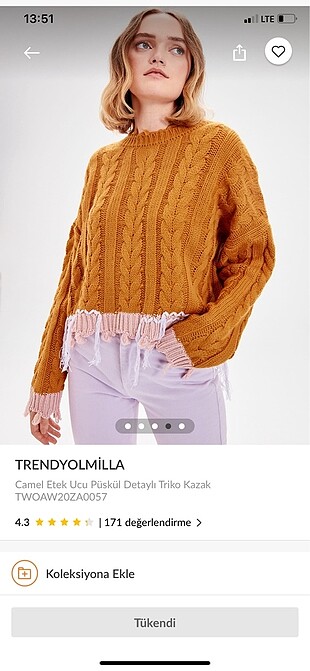 TRENDYOL SALAŞ KAZAK