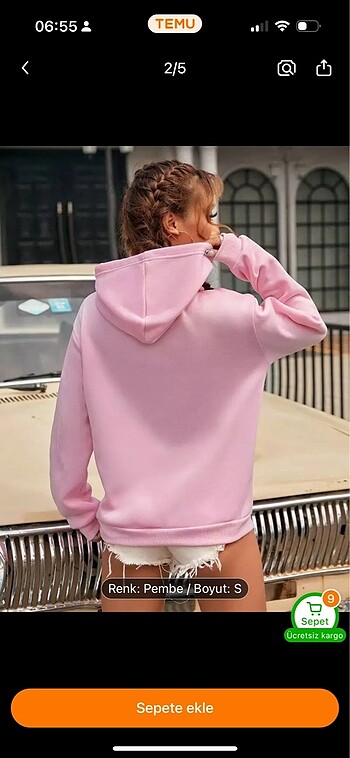 m Beden pembe Renk sweatshirt