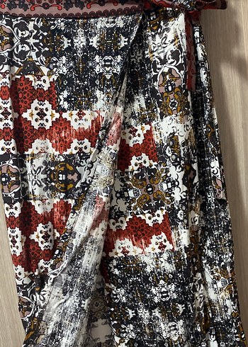 Piliseli Çok Renkli Uzun Bohem Etek - Görsel 5