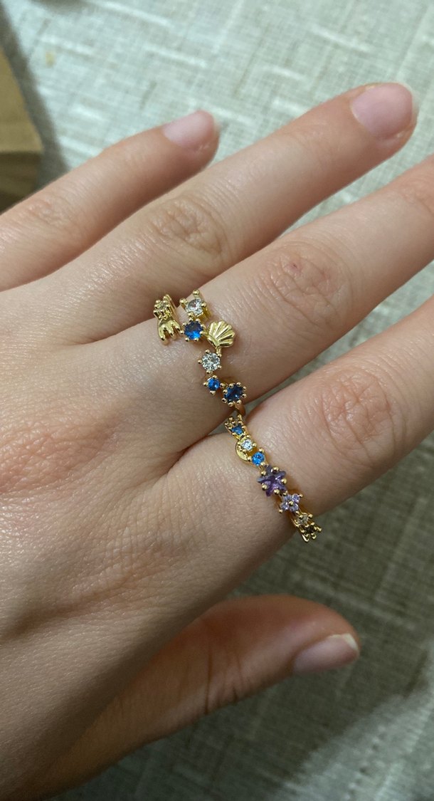 Boncuklu Çok Renkli Bohem Kadın Yüzük - Görsel 2