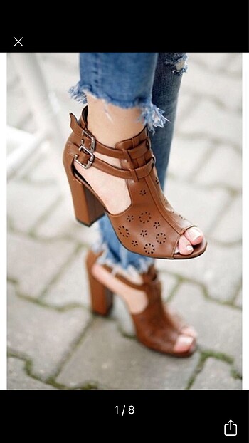 Shoepink Taba Topuklu Ayakkabı