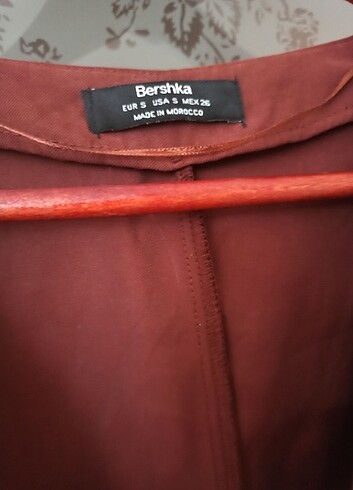 s Beden kahverengi Renk Bershka kruvaze gömlek elbise