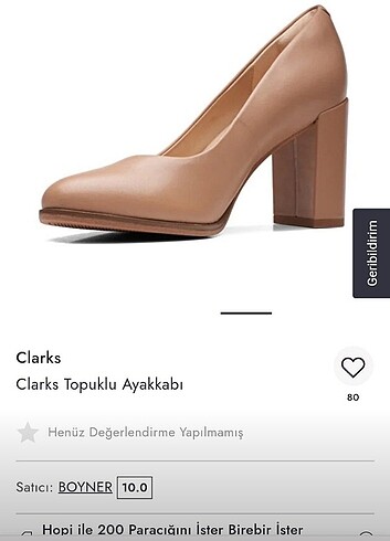 40 Beden ten rengi Renk Clarks rugan kalın topuklu ayakkabı