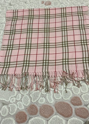 Pembe Ekose Kadın Şal - Görsel 2