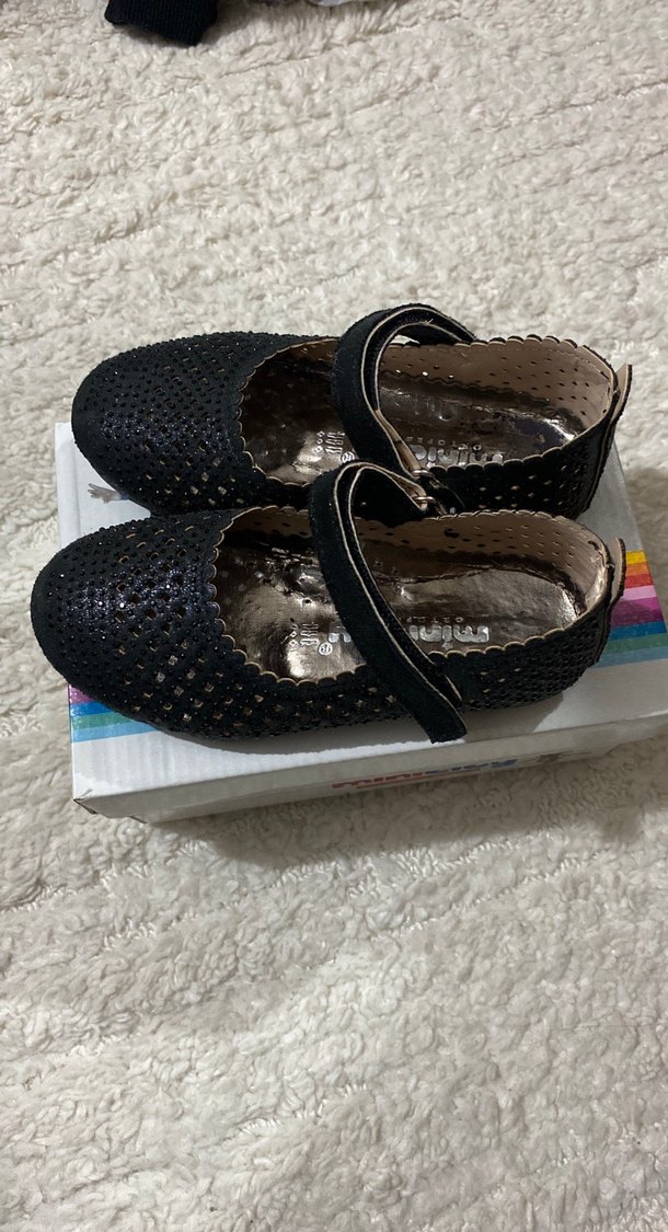 Siyah Kız Çocuk Babet Ayakkabı - Görsel 2