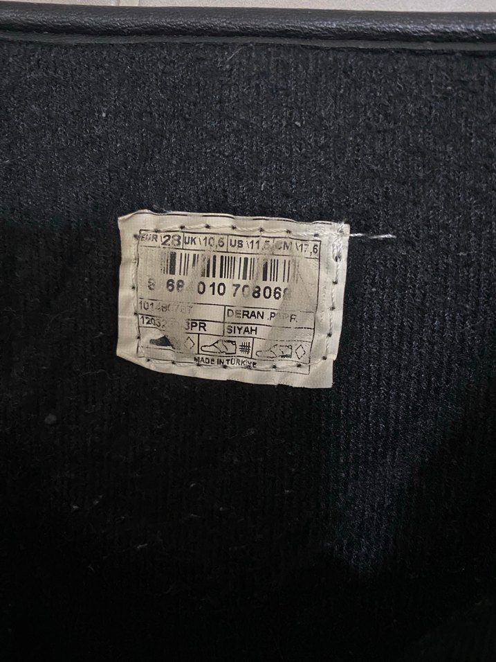 Kız Çocuk Siyah Deri Goth Botlar - Görsel 5