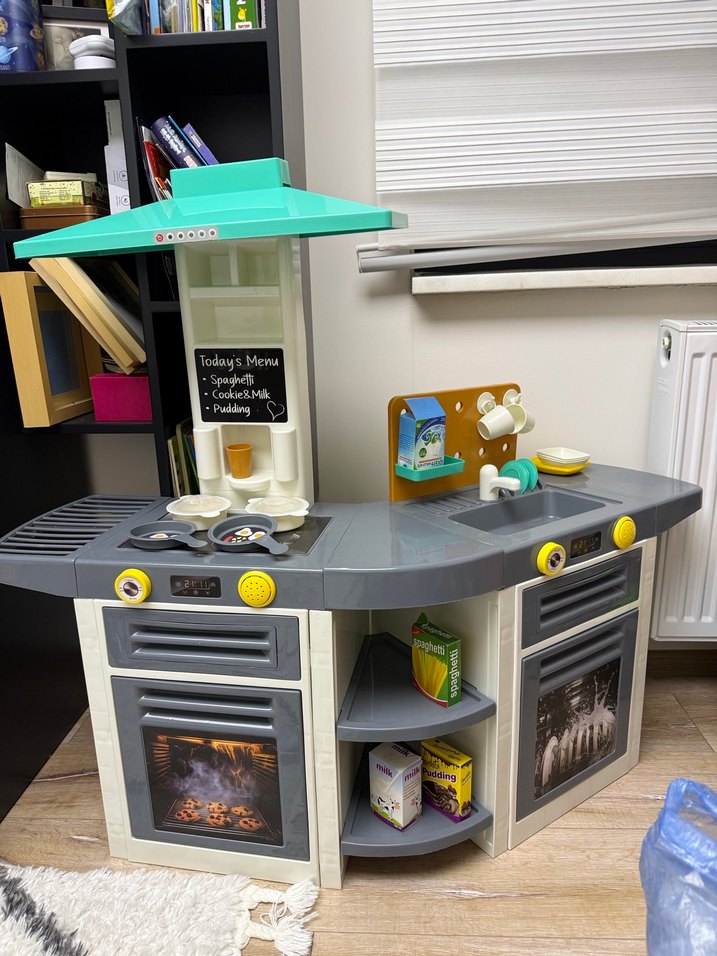 Gri Çocuk Oyun Mutfak Seti - Görsel 2
